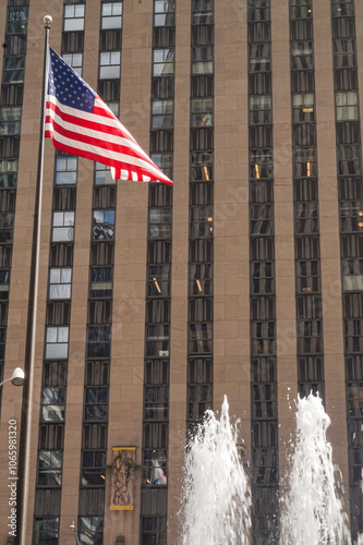 Drapeau Etats Unis à New York photo