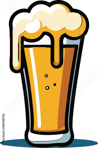 Beer Mug Icons  Vector Illustrations Of Glass With Foamy Beer Alcoholic Drink. Party Concept.