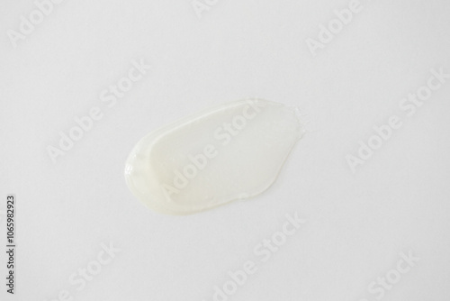 Clear transparent facial cleanser, serum, shampoo or shower gel smear. Beauty skincare cosmetic product minimalist