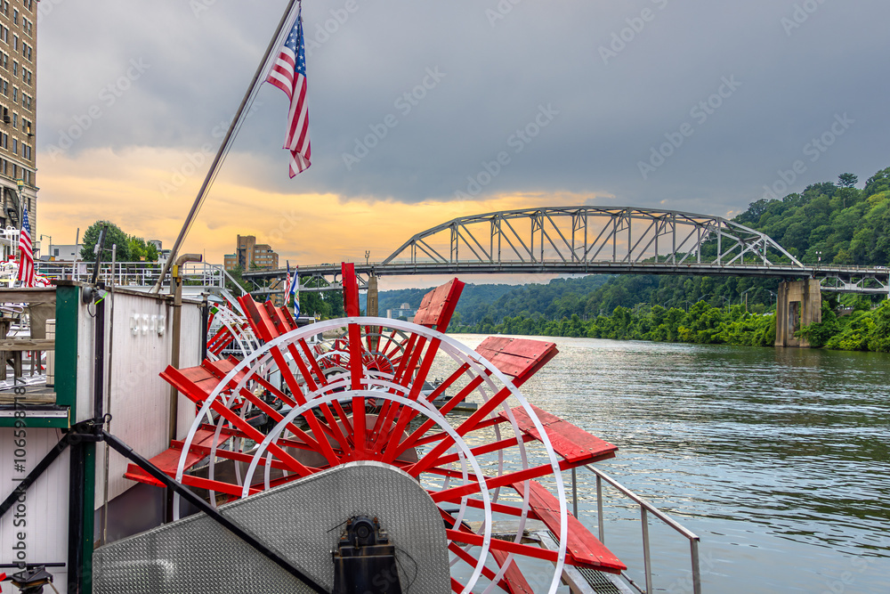 Activity on the Kanawha River at the 2024 Charleston Sternwheel Regatta taken by the UA-Visions Team