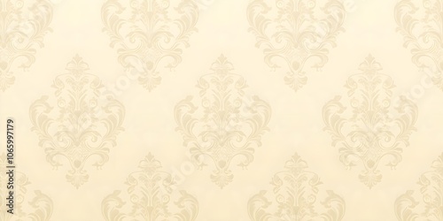 Cream Damask Wallpaper