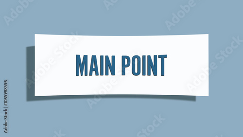 Valokuva Main Point.. A card isolated on blue background.