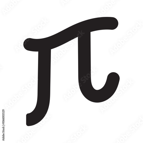 Pi symbol and icon. pi vector illustration.