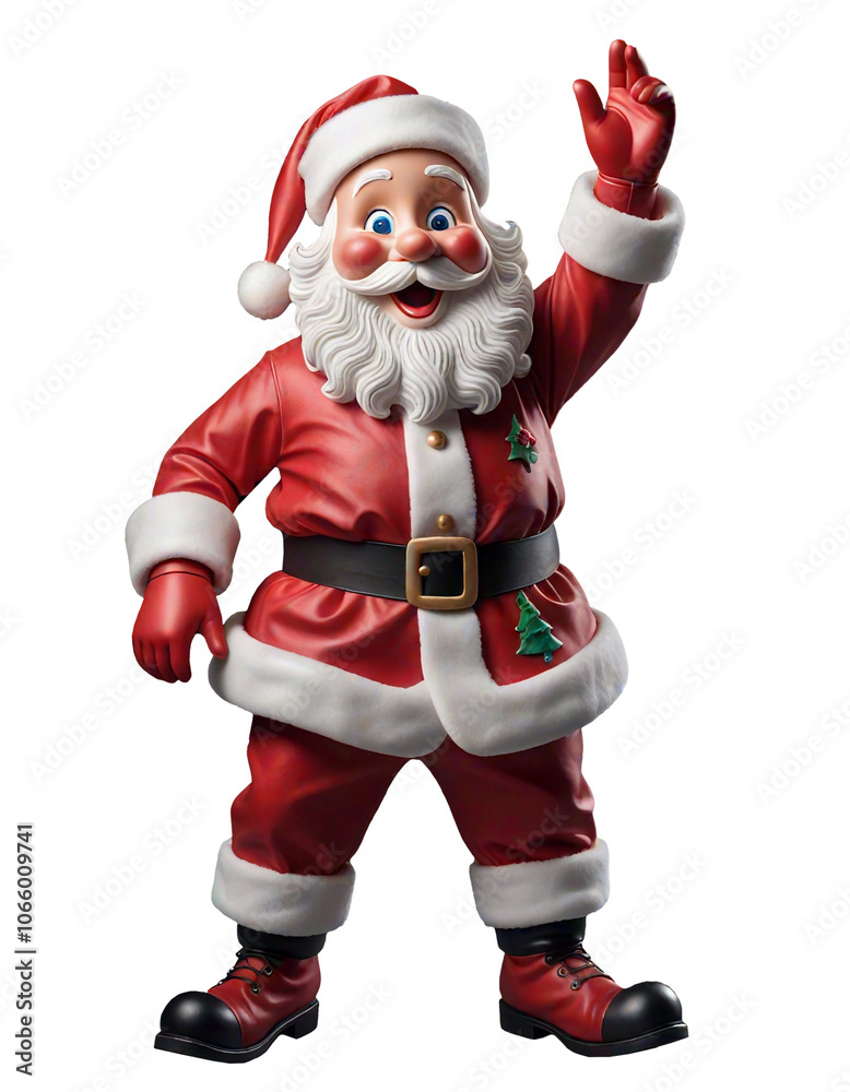 Happy Santa Claus doll isolated on a transparent background Happy Santa Claus doll isolated on a transparent background