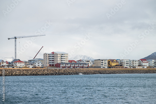 view of Akranes and surroundings in Iceland photo