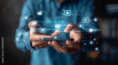 Online Video Watching and Movie Streaming on Smartphone, Webinar Learning, Video Tutorial, Workshop Class, Online Education