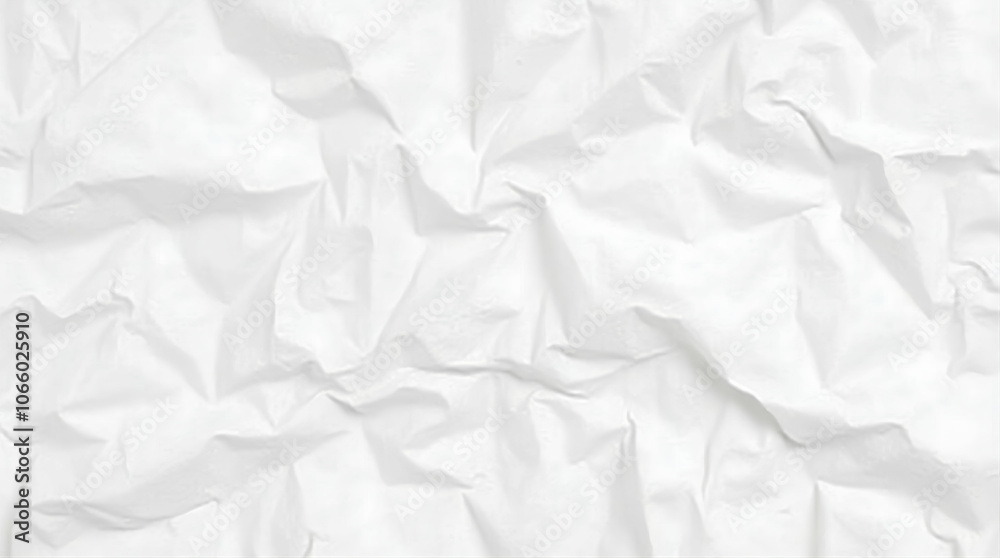 Fototapeta premium A background with white crumpled and folded paper.