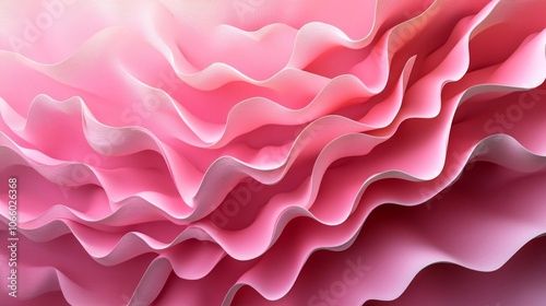 Abstract Pink Wavy Paper Layers photo