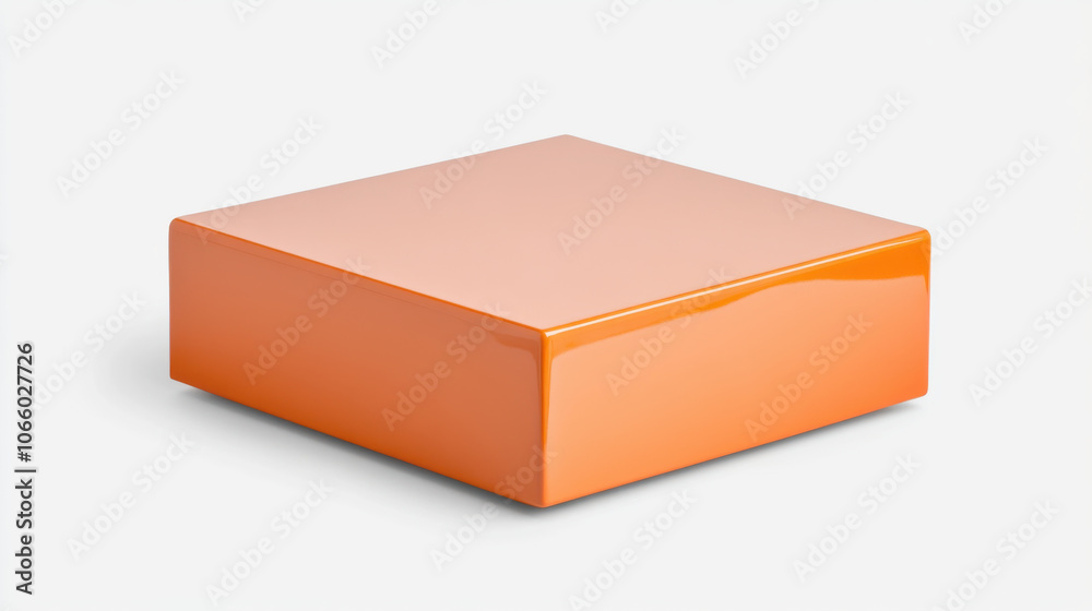 Product display and ads, compact low pedestal with smooth orange finish, perfect for modern decor. This stylish piece adds vibrant touch to any space Product display and ads, compact low pedestal with smooth orange finish, perfect for modern decor. This stylish piece adds vibrant touch to any space