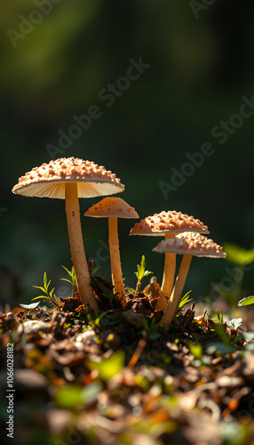 liberty caps also known as magic mushrooms growing in the wild isolated with white highlights, png photo