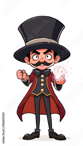 The Magician isolated with white highlights, png