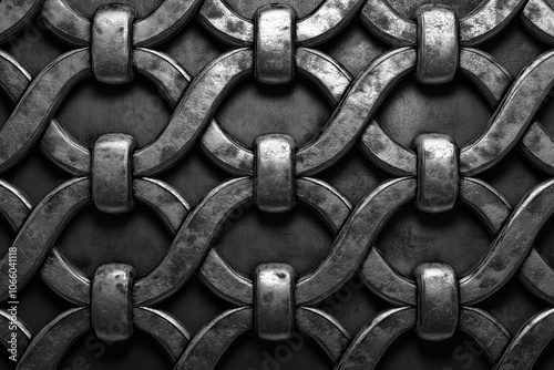 Iron Chain Mail with Interlocking Rings Suitable for Protection – 3D Steel Mesh Armor photo