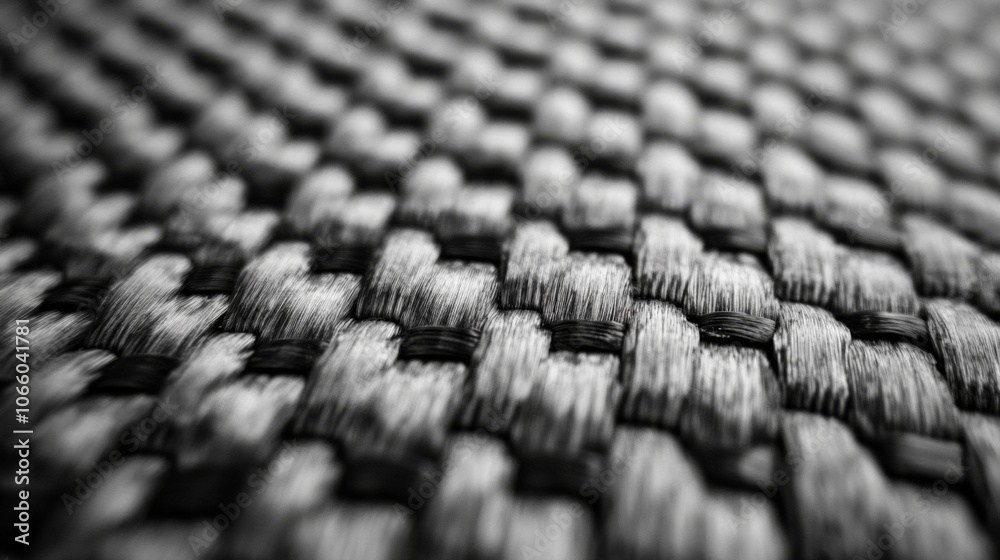 Close-up of Intertwined Black and Grey Threads Forming a Patterned Fabric Close-up of Intertwined Black and Grey Threads Forming a Patterned Fabric