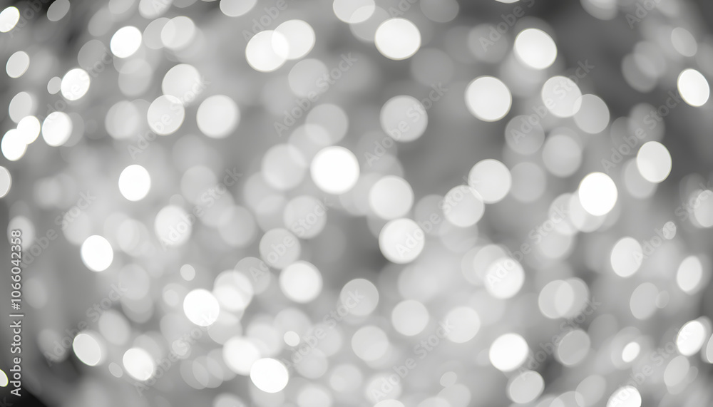 Obraz premium Silver winter abstract Christmas Background. Glitter vintage lights background. defocused. High quality photo isolated with white highlights, png