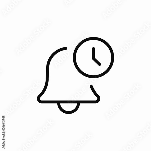 notification time icon sign vector