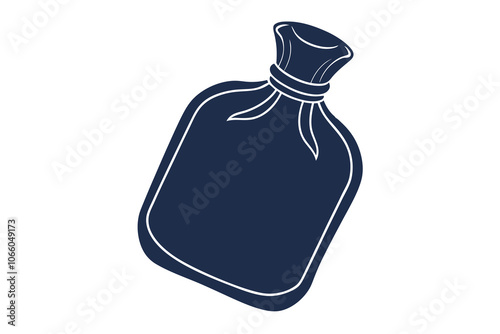 Hot water bottle vector art illustration 
