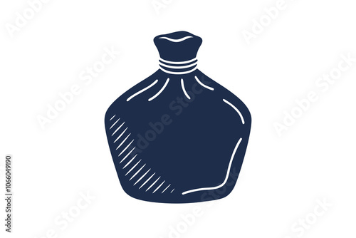 Hot water bottle vector art illustration 
