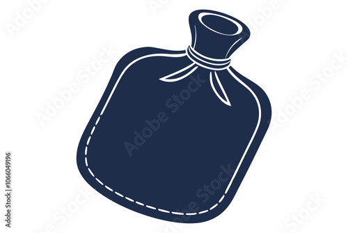 Hot water bottle vector art illustration 