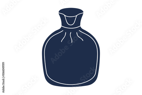 Hot water bottle vector art illustration 