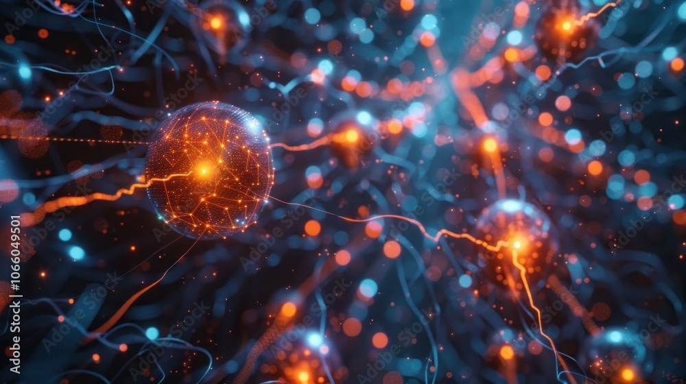 Obraz premium Abstract Network Sphere