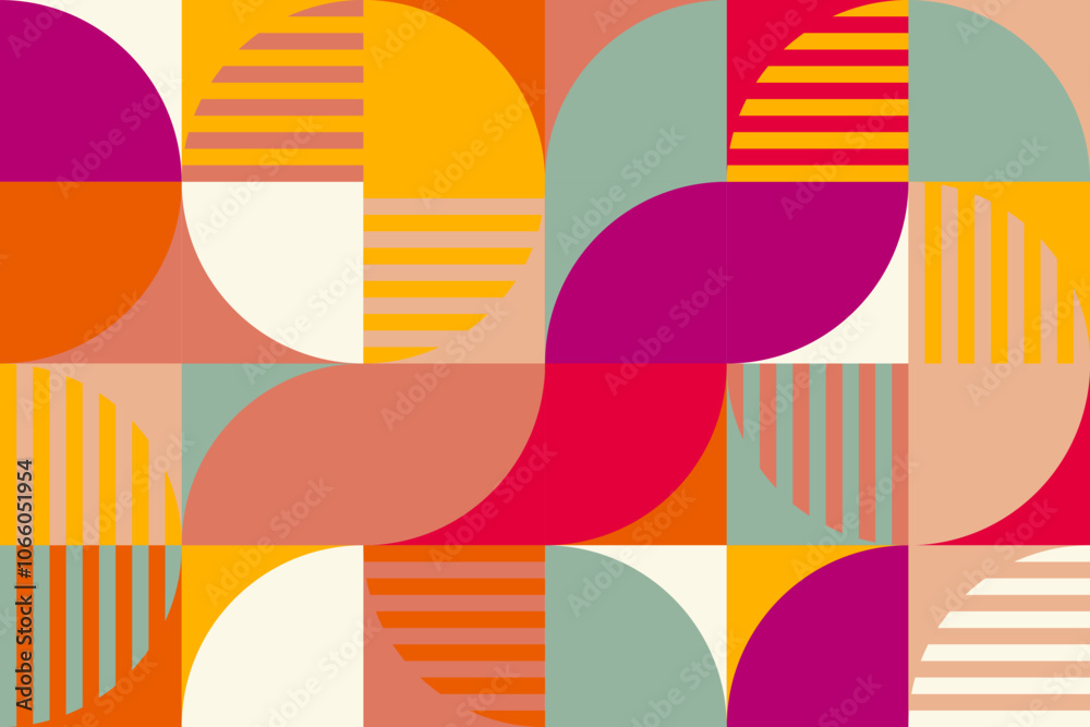 Obraz premium pattern with colorful geometric minimal shape
