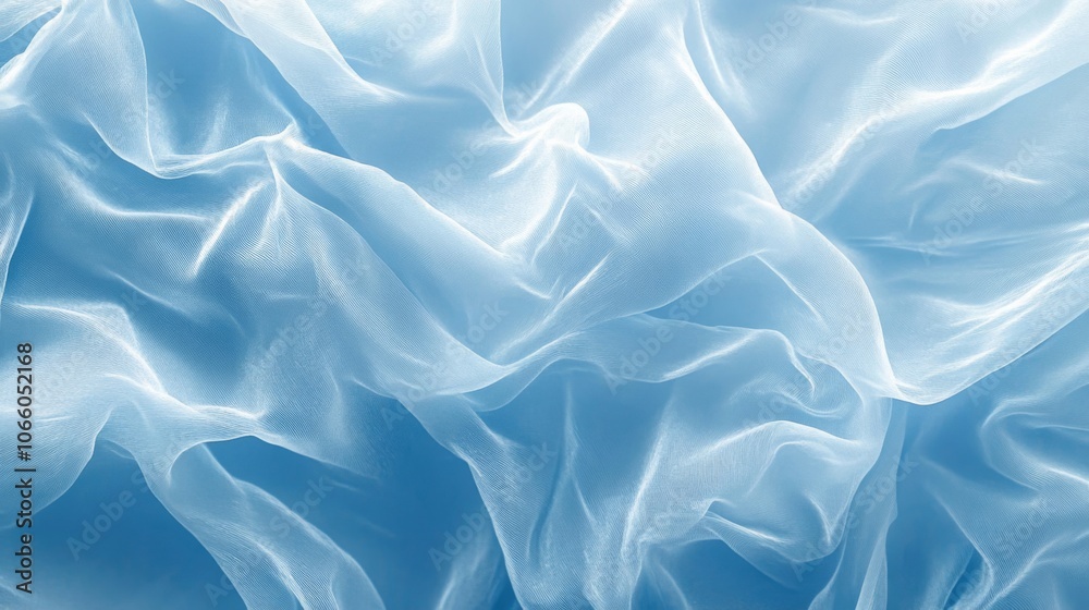 Obraz premium Abstract Blue Sheer Fabric Texture