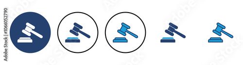 Gavel icon vector. judge gavel icon vector. law icon vector. auction hammer