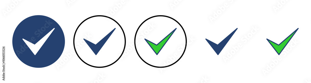 Check mark icon vector. Check mark icon. Tick mark symbol vector Check mark icon vector. Check mark icon. Tick mark symbol vector