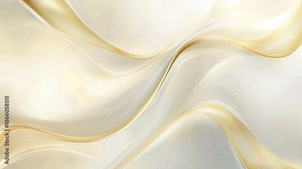 Obraz premium Abstract Gold and White Swirling Background for Luxury Design and Elegant Presentation.