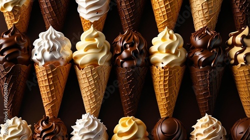 ice creams with corns, Christmas decorations