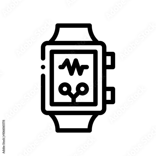 smartwatch line icon