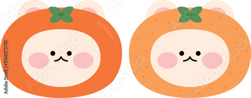 Tangerine and persimmon characters