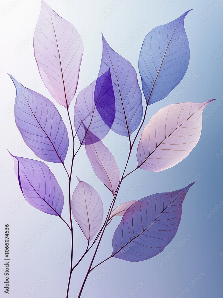 Soft Flowing Leaves - leaves, foliage, purple, plant, botanical, nature, background, abstract, watercolor, design, elegant, artistic, minimalistic, spring, floral Soft Flowing Leaves - leaves, foliage, purple, plant, botanical, nature, background, abstract, watercolor, design, elegant, artistic, minimalistic, spring, floral