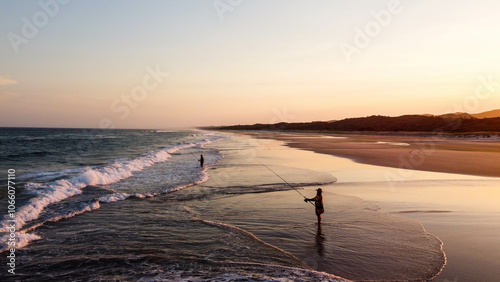 Tropical beach aerial image 