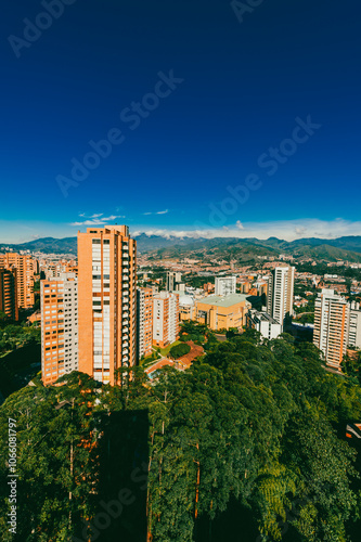 Medellin, Antioquia, Colombia. February 18, 2013: Panoramic of The Poblado.  photo