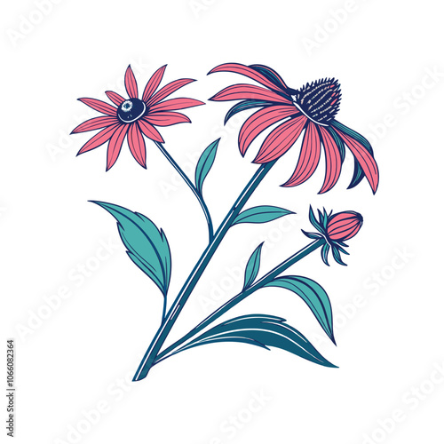 Creative Flower outline Set Design