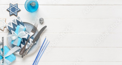 Festive table setting with ...