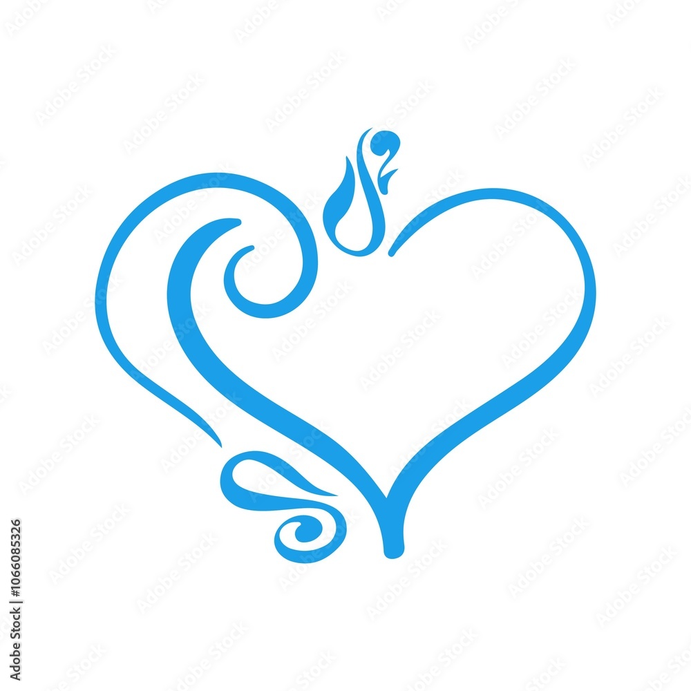 Obraz premium Heart clip art design on plain white transparent isolated background for card, shirt, hoodie, sweatshirt, apparel, tag, mug, icon, poster or badge
