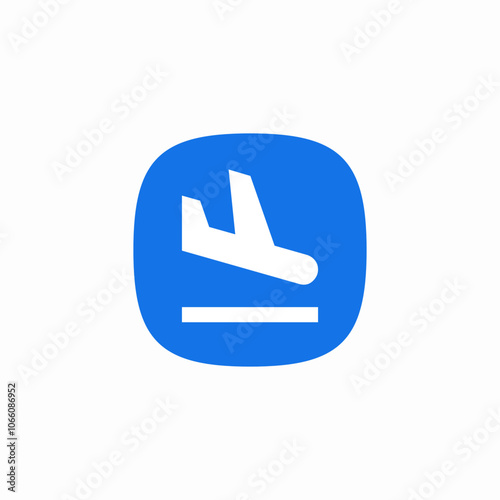 airplane airport landing icon sign vector