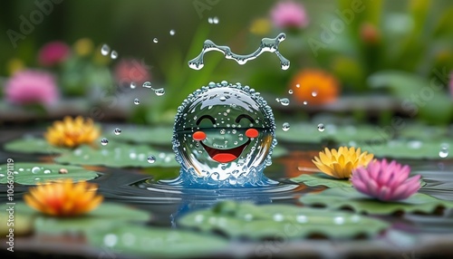 background with drops