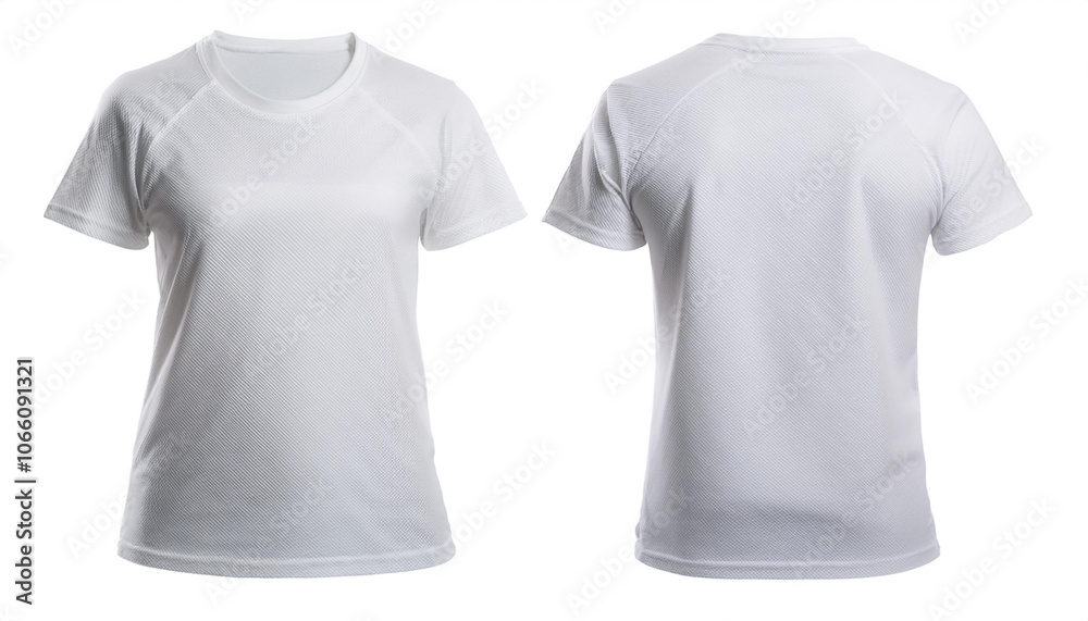 Blank T Shirt color white template front and back view Blank T Shirt color white template front and back view