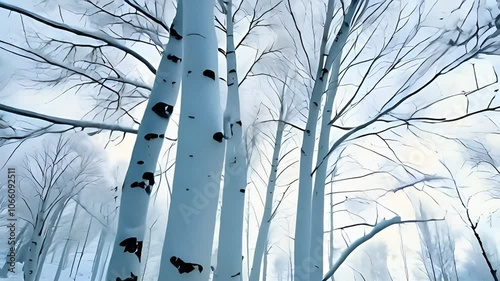 snow covered trees