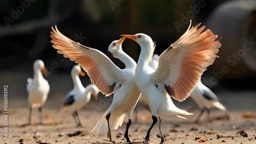 Elegant Encounters: Captivating Moments of Graceful Birds in Harmony - A Mesmerizing Display of Nature's Beauty and Interactions in the Wild!