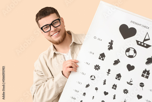 Young man in eyeglasses wit...