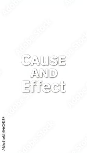 Cause and Effect Banner and Concept isolated with white highlights, png photo