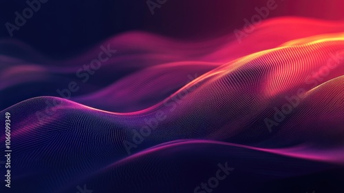 Abstract Wavy Pattern with Red and Pink Gradient photo