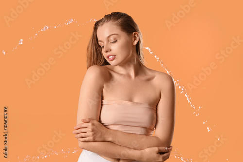 Beautiful young woman with ...