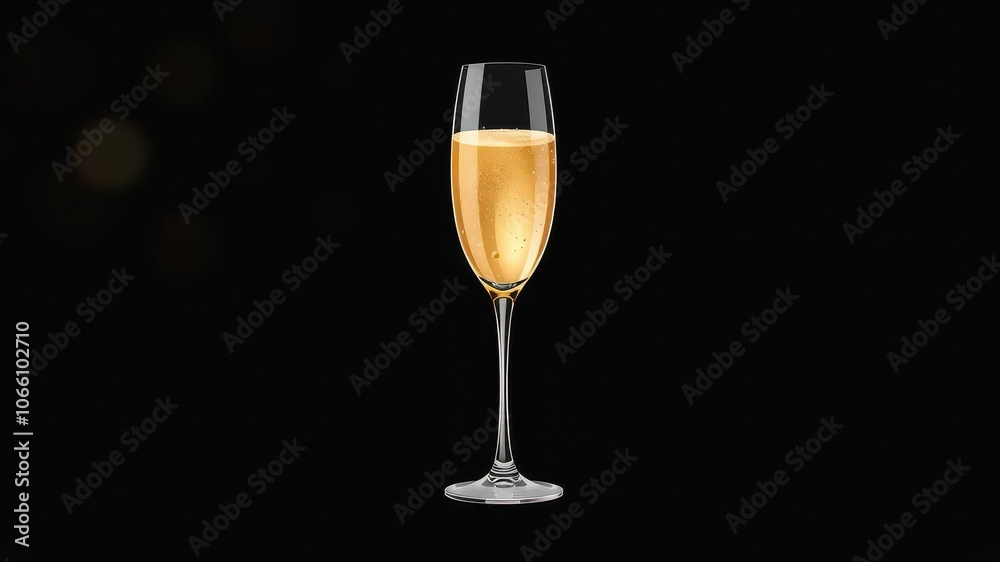 Realistic vector illustration of champagne glass, festive, vector Realistic vector illustration of champagne glass, festive, vector