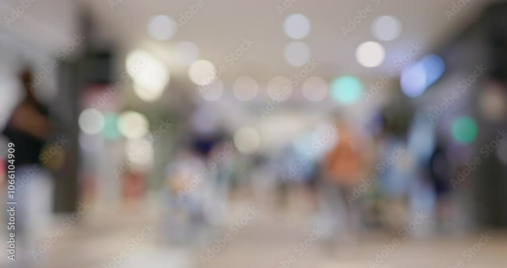 Bokeh view of shopping mall Bokeh view of shopping mall