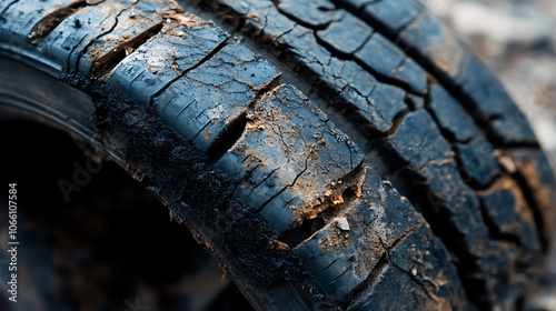 The tires on old and damaged caster wheels are torn and cracked, reducing their effectiveness